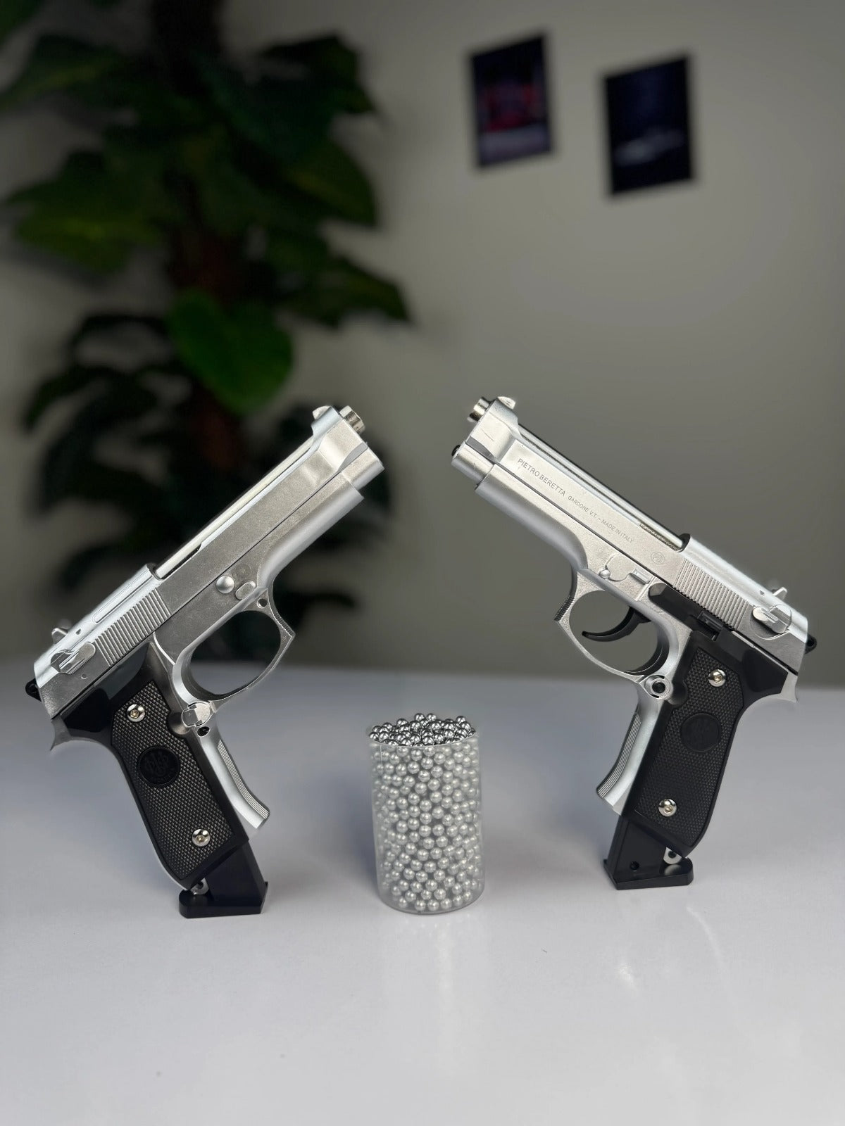 Silver M92 Beretta Airsoft Toy Gun – Realistic, Durable & Fun for Airsoft Enthusiasts