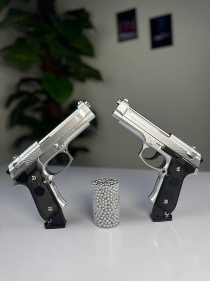 Silver M92 Beretta Airsoft Toy Gun – Realistic, Durable & Fun for Airsoft Enthusiasts
